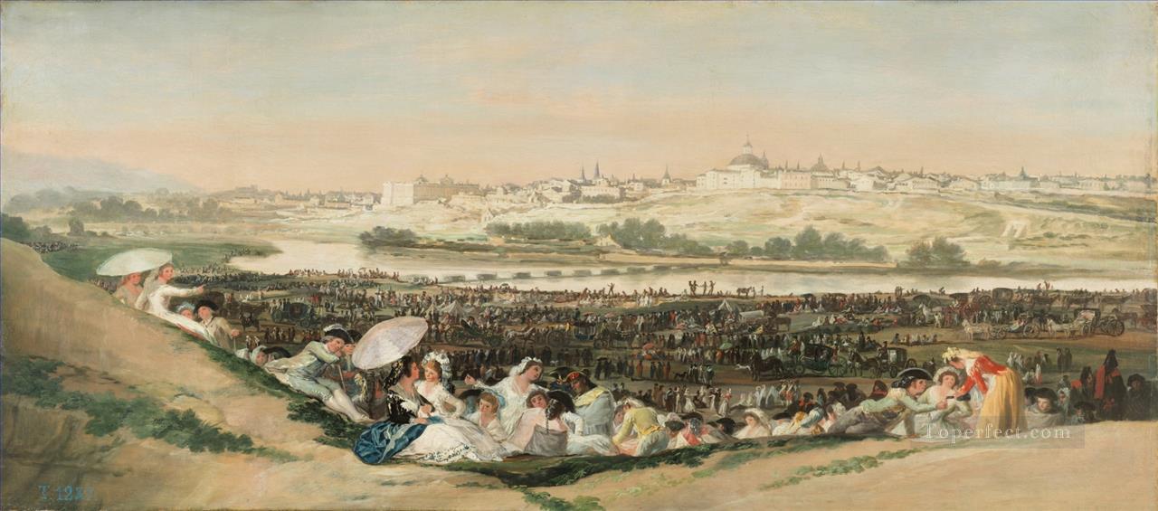 La Dehesa de San Isidro en su fiesta Romántico moderno Francisco Goya Pintura al óleo